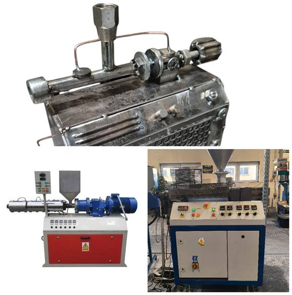 wytłaczarka metalowa rzeźba jako model maszyny